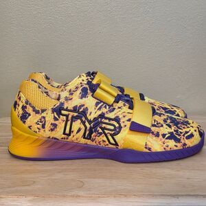 TYR L-1 Lifter Weightlifting Shoes Yellow Purple Men's Size 10.5 Women's 12